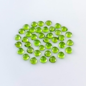 37.20 Carat Peridot 6mm Smooth Heart Shape AAA Grade Cabochons Parcel - Total 40 Pcs.