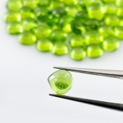 58.10 Carat Peridot 6mm Smooth Heart Shape AAA Grade Cabochons Parcel - Total 55 Pcs.