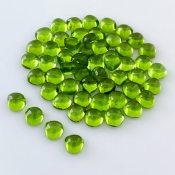 58.10 Carat Peridot 6mm Smooth Heart Shape AAA Grade Cabochons Parcel - Total 55 Pcs.