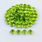 58.10 Carat Peridot 6mm Smooth Heart Shape AAA Grade Cabochons Parcel - Total 55 Pcs.