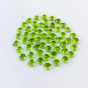 58.10 Carat Peridot 6mm Smooth Heart Shape AAA Grade Cabochons Parcel - Total 55 Pcs.