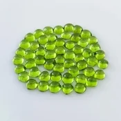 58.10 Carat Peridot 6mm Smooth Heart Shape AAA Grade Cabochons Parcel - Total 55 Pcs.