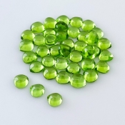 35.05 Carat Peridot 6mm Smooth Heart Shape AAA Grade Cabochons Parcel - Total 40 Pcs.