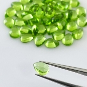 38.60 Carat Peridot 7x5mm Smooth Pear Shape AAA Grade Cabochons Parcel - Total 45 Pcs.