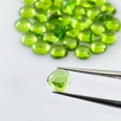 36.85 Carat Peridot 6mm Smooth Heart Shape AAA Grade Cabochons Parcel - Total 40 Pcs.