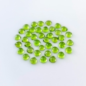 36.85 Carat Peridot 6mm Smooth Heart Shape AAA Grade Cabochons Parcel - Total 40 Pcs.