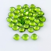 36.85 Carat Peridot 6mm Smooth Heart Shape AAA Grade Cabochons Parcel - Total 40 Pcs.