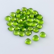 36.85 Carat Peridot 6mm Smooth Heart Shape AAA Grade Cabochons Parcel - Total 40 Pcs.