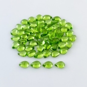 53.25 Carat Peridot 7x5mm Smooth Pear Shape AAA Grade Cabochons Parcel - Total 60 Pcs.
