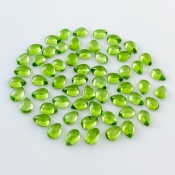 53.25 Carat Peridot 7x5mm Smooth Pear Shape AAA Grade Cabochons Parcel - Total 60 Pcs.