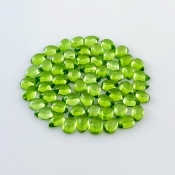53.25 Carat Peridot 7x5mm Smooth Pear Shape AAA Grade Cabochons Parcel - Total 60 Pcs.