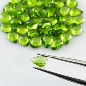 42 Carat Peridot 7x5mm Smooth Pear Shape AAA Grade Cabochons Parcel - Total 50 Pcs.