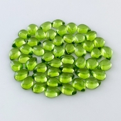 42 Carat Peridot 7x5mm Smooth Pear Shape AAA Grade Cabochons Parcel - Total 50 Pcs.
