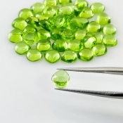 36.80 Carat Peridot 6mm Smooth Heart Shape AAA Grade Cabochons Parcel - Total 45 Pcs.