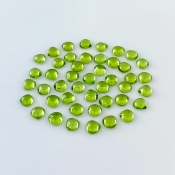 36.80 Carat Peridot 6mm Smooth Heart Shape AAA Grade Cabochons Parcel - Total 45 Pcs.