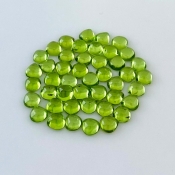 36.80 Carat Peridot 6mm Smooth Heart Shape AAA Grade Cabochons Parcel - Total 45 Pcs.