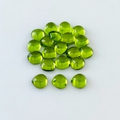 31.40 Carat Peridot 7mm Smooth Heart Shape AAA Grade Cabochons Parcel - Total 20 Pcs.
