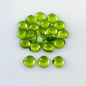 29.80 Carat Peridot 7mm Smooth Heart Shape AAA Grade Cabochons Parcel - Total 21 Pcs.