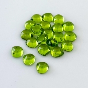 29.80 Carat Peridot 7mm Smooth Heart Shape AAA Grade Cabochons Parcel - Total 21 Pcs.