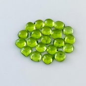 29.75 Carat Peridot 7mm Smooth Heart Shape AAA Grade Cabochons Parcel - Total 21 Pcs.