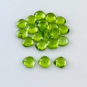 29.75 Carat Peridot 7mm Smooth Heart Shape AAA Grade Cabochons Parcel - Total 21 Pcs.