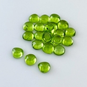 29.75 Carat Peridot 7mm Smooth Heart Shape AAA Grade Cabochons Parcel - Total 21 Pcs.