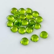 30.65 Carat Peridot 7mm Smooth Heart Shape AAA Grade Cabochons Parcel - Total 22 Pcs.