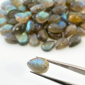 137.65 Carat Labradorite 10x7mm Smooth Pear Shape A Grade Cabochons Parcel - Total 66 Pcs.