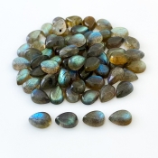 137.65 Carat Labradorite 10x7mm Smooth Pear Shape A Grade Cabochons Parcel - Total 66 Pcs.
