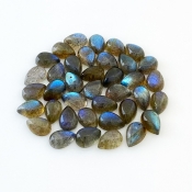 84.15 Carat Labradorite 10x7mm Smooth Pear Shape AA Grade Cabochons Parcel - Total 38 Pcs.