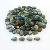 203.2 Carat Labradorite 10x7mm Smooth Pear Shape A Grade Cabochons Parcel - Total 91 Pcs.
