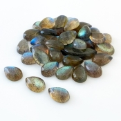 111.10 Carat Labradorite 12x8mm Smooth Pear Shape AA Grade Cabochons Parcel - Total 39 Pcs.