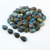 207.75 Carat Labradorite 12x8mm Smooth Pear Shape A Grade Cabochons Parcel - Total 65 Pcs.