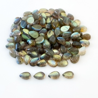 176.2 Carat Labradorite 9x6mm Smooth Pear Shape A Grade Cabochons Parcel - Total 121 Pcs.
