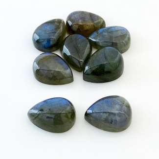 153.80 Carat Labradorite 20x15mm Smooth Pear Shape AA Grade Cabochons Parcel - Total 8 Pcs.