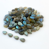 171.15 Carat Labradorite 9x6mm Smooth Pear Shape B Grade Cabochons Parcel - Total 115 Pcs.