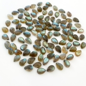 204.25 Carat Labradorite 9x6mm Smooth Pear Shape A Grade Cabochons Parcel - Total 136 Pcs.