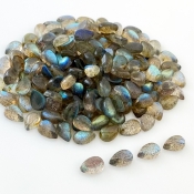 150.65 Carat Labradorite 8x5mm Smooth Pear Shape A Grade Cabochons Parcel - Total 156 Pcs.