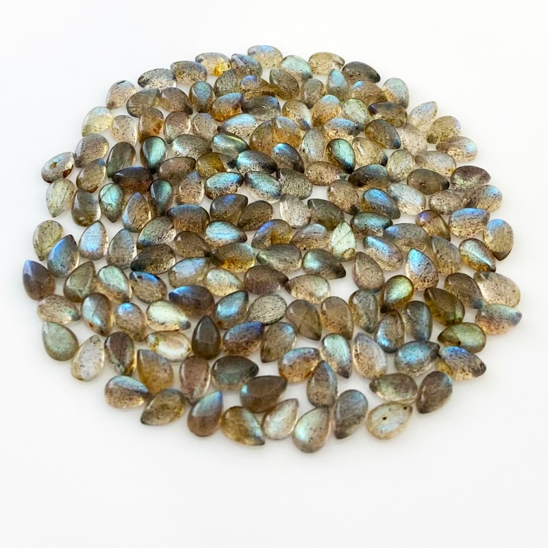 150.65 Carat Labradorite 8x5mm Smooth Pear Shape A Grade Cabochons Parcel - Total 156 Pcs.