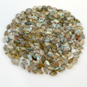 205.9 Carat Labradorite 8x4mm Smooth Marquise Shape A Grade Cabochons Parcel - Total 340 Pcs.