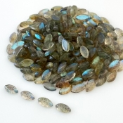 205.9 Carat Labradorite 8x4mm Smooth Marquise Shape A Grade Cabochons Parcel - Total 340 Pcs.