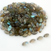 205.9 Carat Labradorite 8x4mm Smooth Marquise Shape A Grade Cabochons Parcel - Total 340 Pcs.