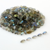 106.8 Carat Labradorite 6x3mm Smooth Marquise Shape AA Grade Cabochons Parcel - Total 338 Pcs.