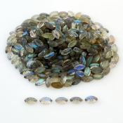 106.8 Carat Labradorite 6x3mm Smooth Marquise Shape AA Grade Cabochons Parcel - Total 338 Pcs.