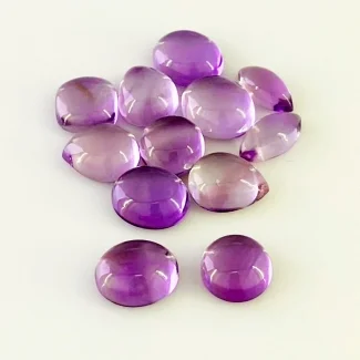 47.60 Carat Brazilian Amethyst 1.70-5.50 carat Smooth Mix Shape AA+ Grade Cabochons Parcel - Total 12 Pcs.
