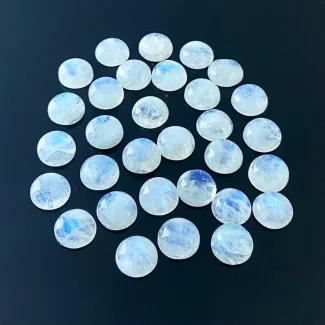 142.20 Carat Rainbow Moonstone 11mm Smooth Round Shape A Grade Cabochons Parcel - Total 31 Pcs.