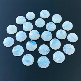 192.7 Carat Rainbow Moonstone 13mm Smooth Round Shape A Grade Cabochons Parcel - Total 23 Pcs.