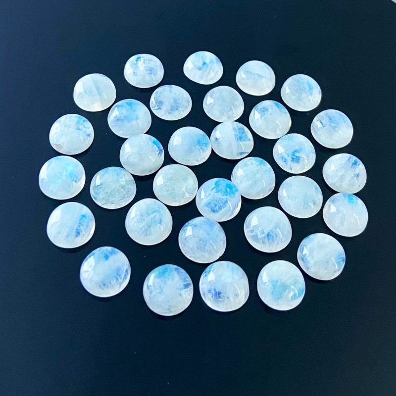 147.25 Carat Rainbow Moonstone 11mm Smooth Round Shape A Grade Cabochons Parcel - Total 32 Pcs.