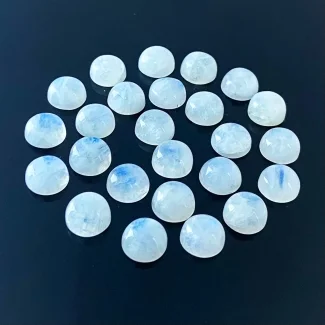 137.10 Carat Rainbow Moonstone 11mm Smooth Round Shape A Grade Cabochons Parcel - Total 25 Pcs.