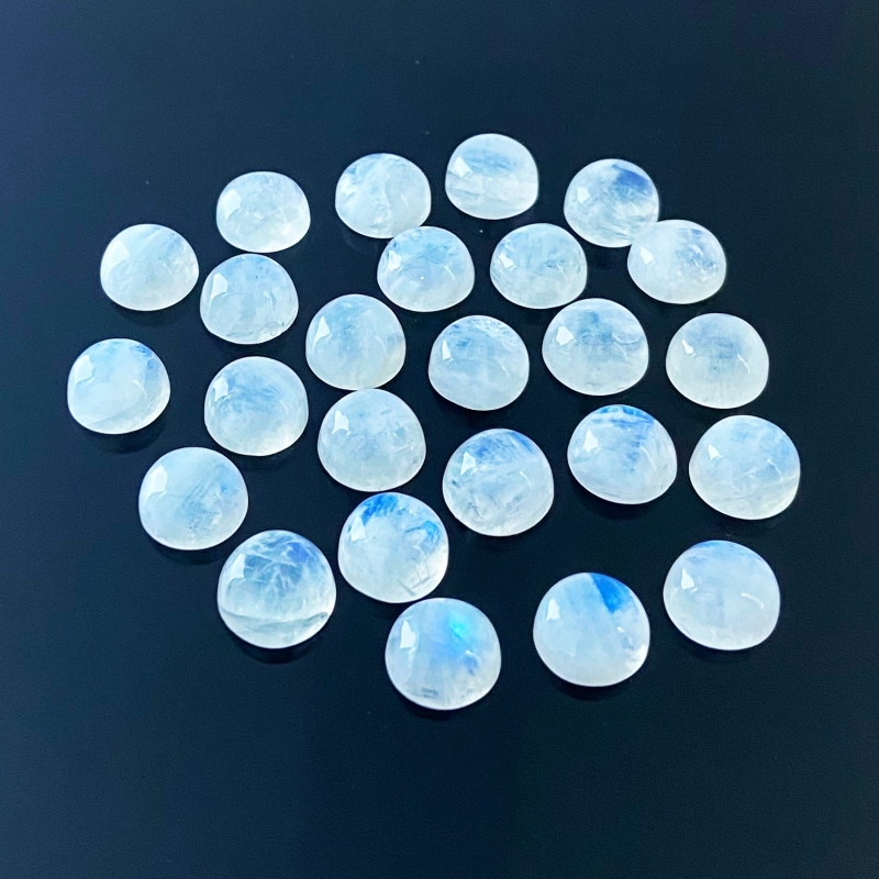 140.60 Carat Rainbow Moonstone 11mm Smooth Round Shape A Grade Cabochons Parcel - Total 25 Pcs.